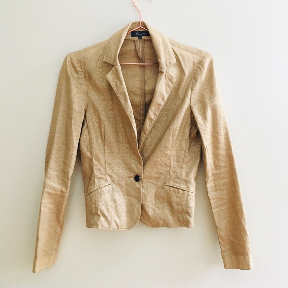 Anthropologie Gold Blazer